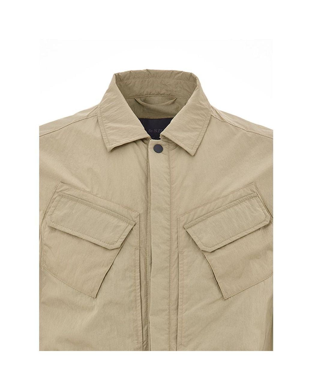 Paul & Shark Natural Leather Biker Jacket With Hardware for men