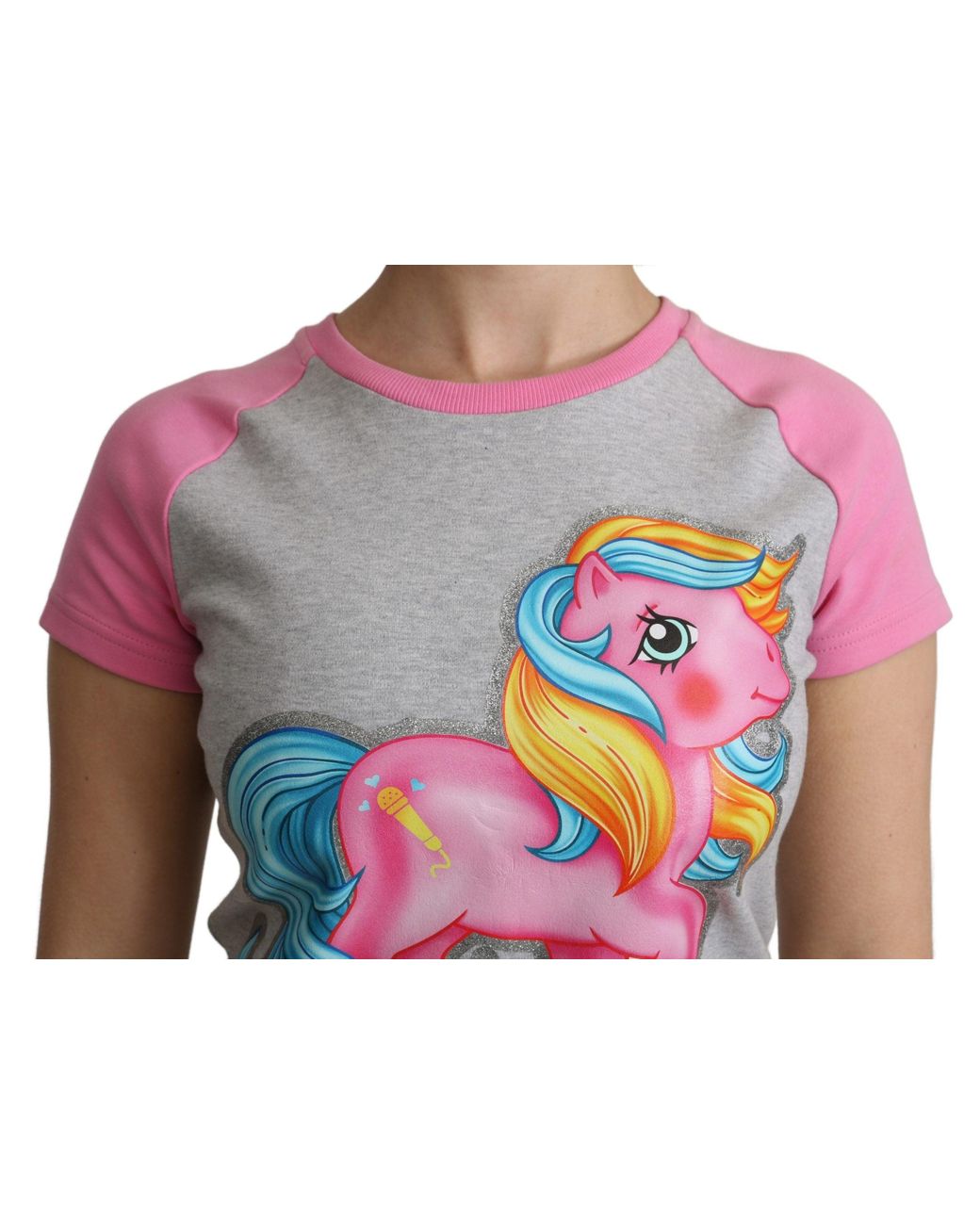 Moschino Gray Chic Crew Neck Cotton T-Shirt
