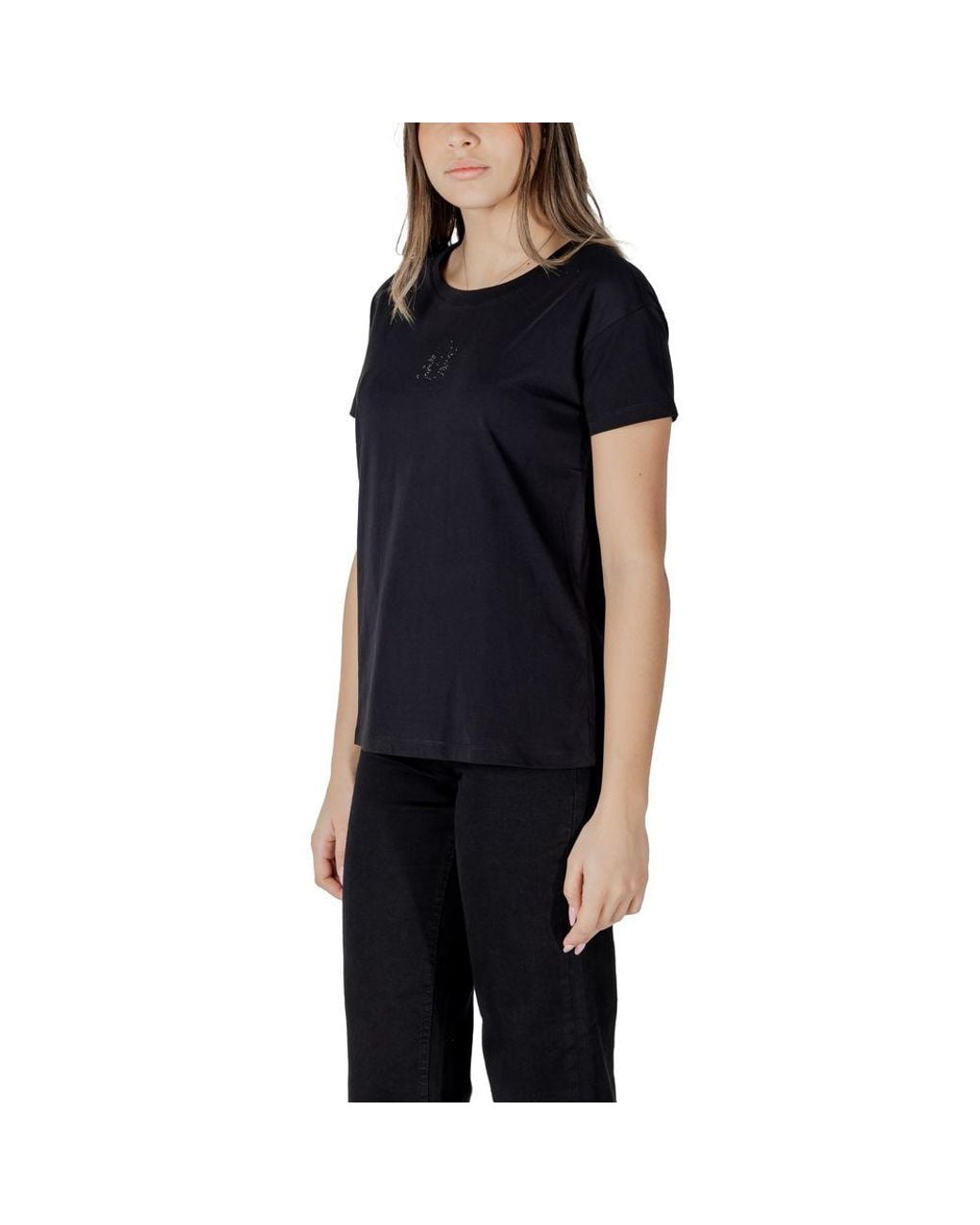 ARMANI EXCHANGE Black Cotton T-Shirt