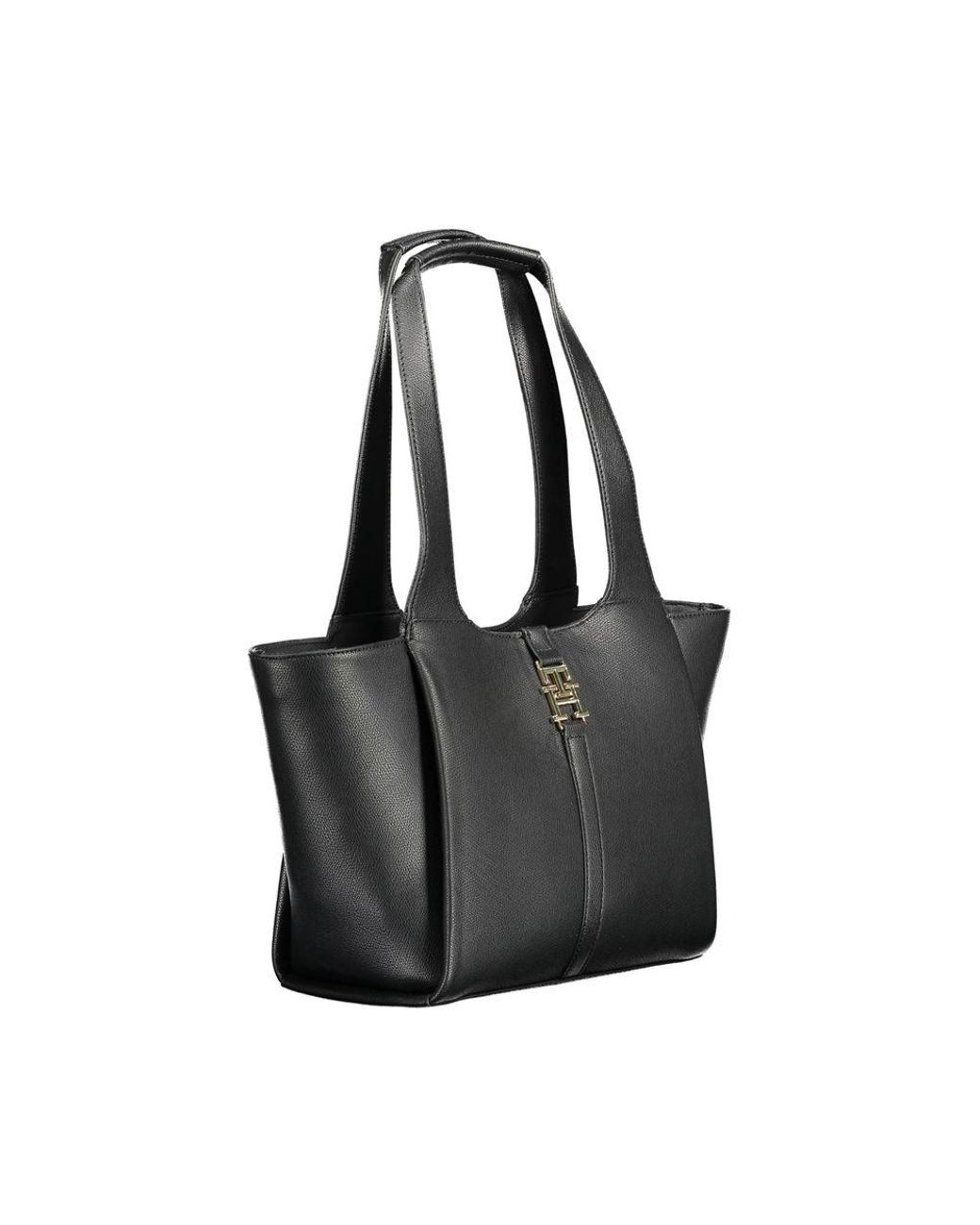 Tommy Hilfiger Black Polyurethane Handbag