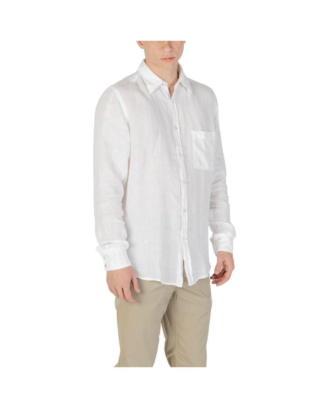 Boss White Linen Shirt for men