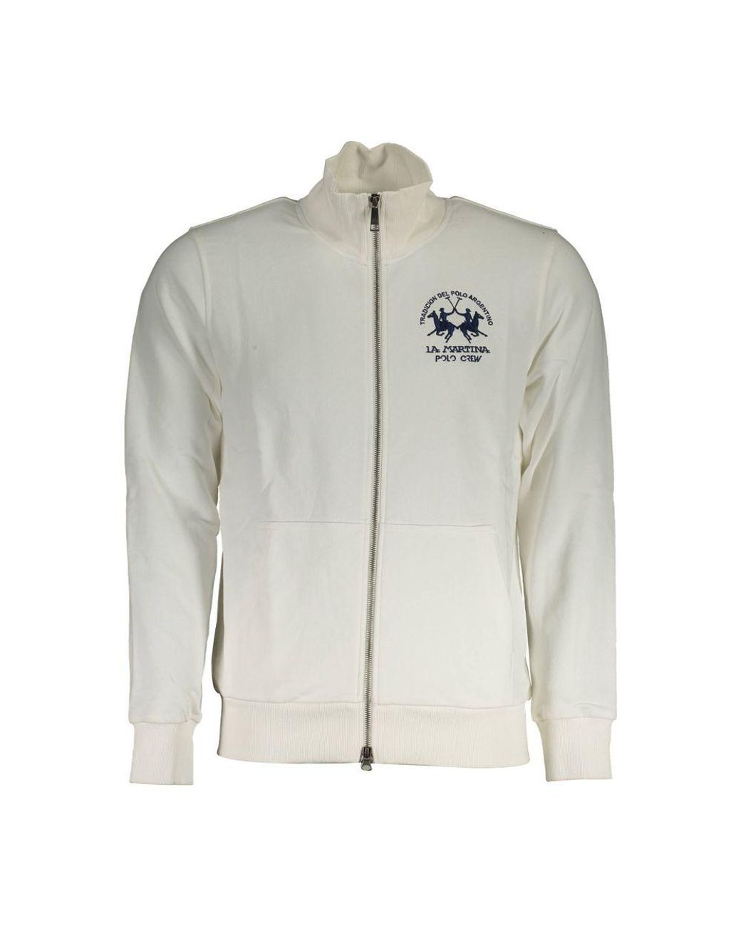 La Martina Gray Cotton Sweater for men