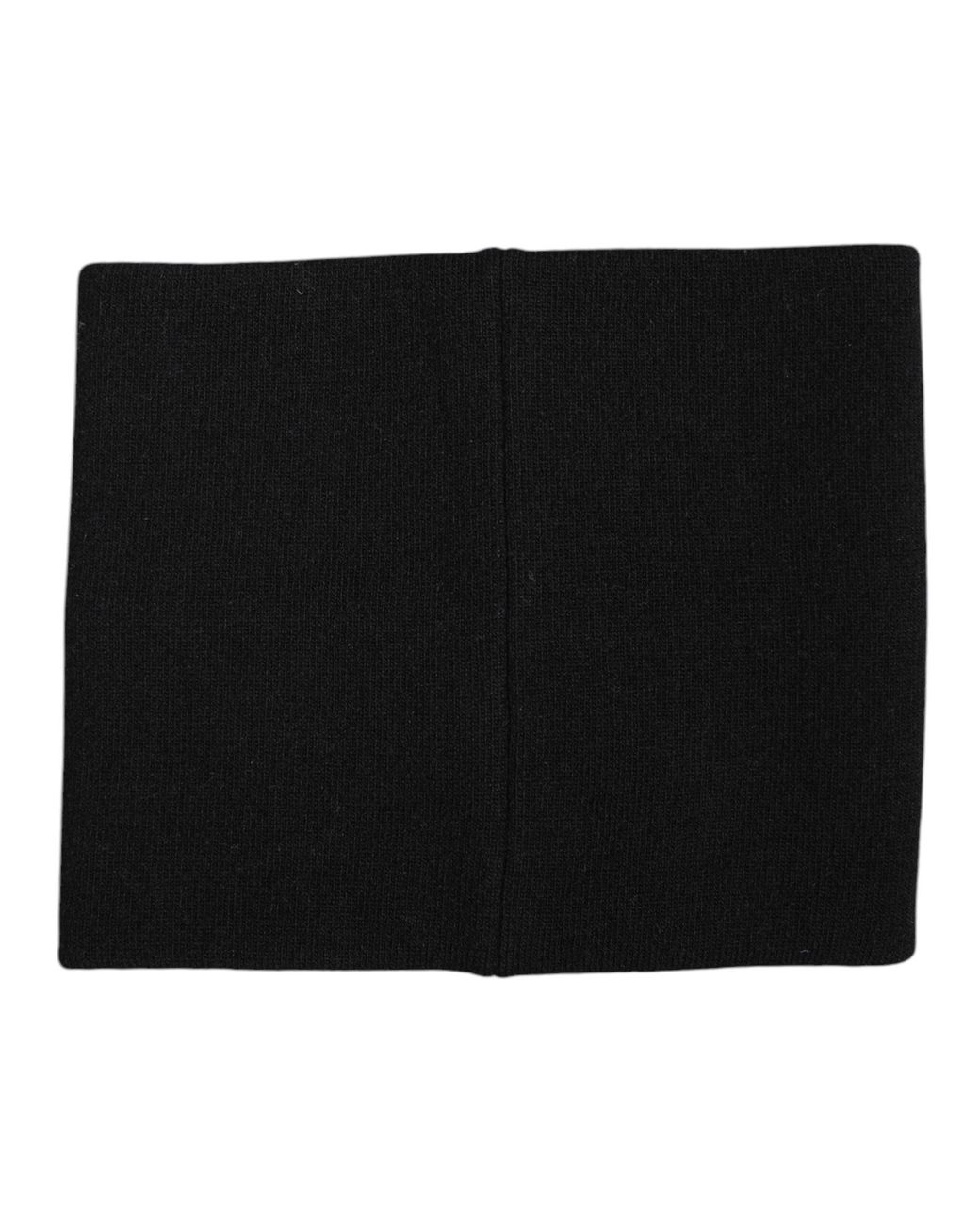 Dolce & Gabbana Black Logo Print Knitted Neck Warmer Scarf for men