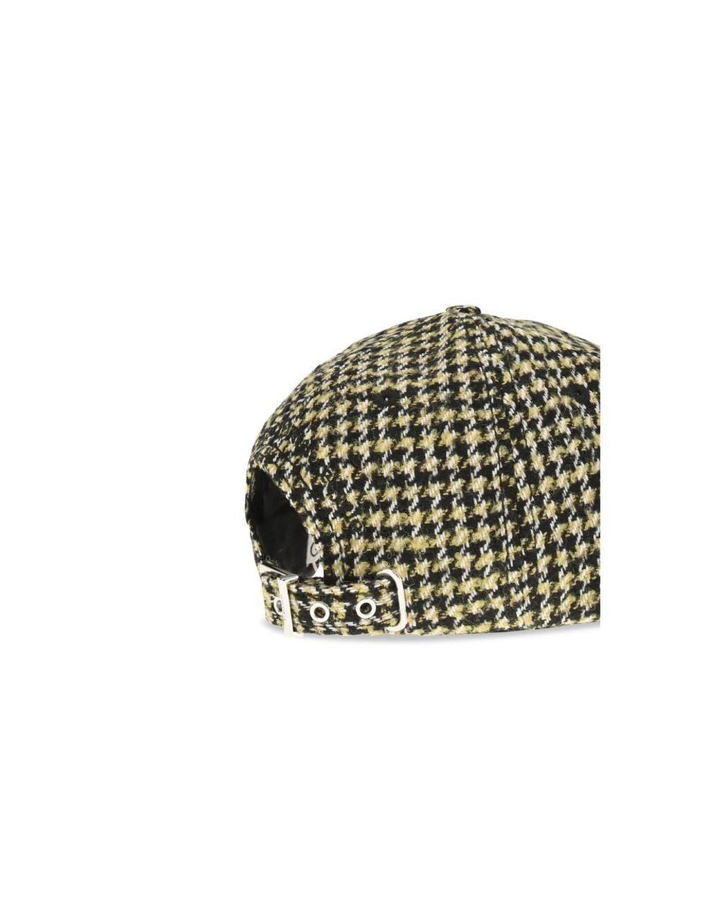 Ganni Green Multicolor Marabou Cap (baseball Hat)