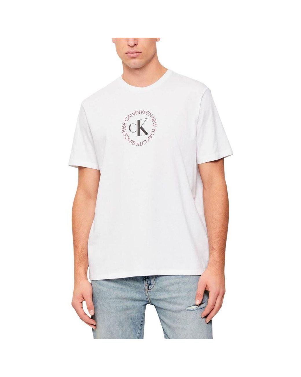 Calvin Klein White Cotton T for men