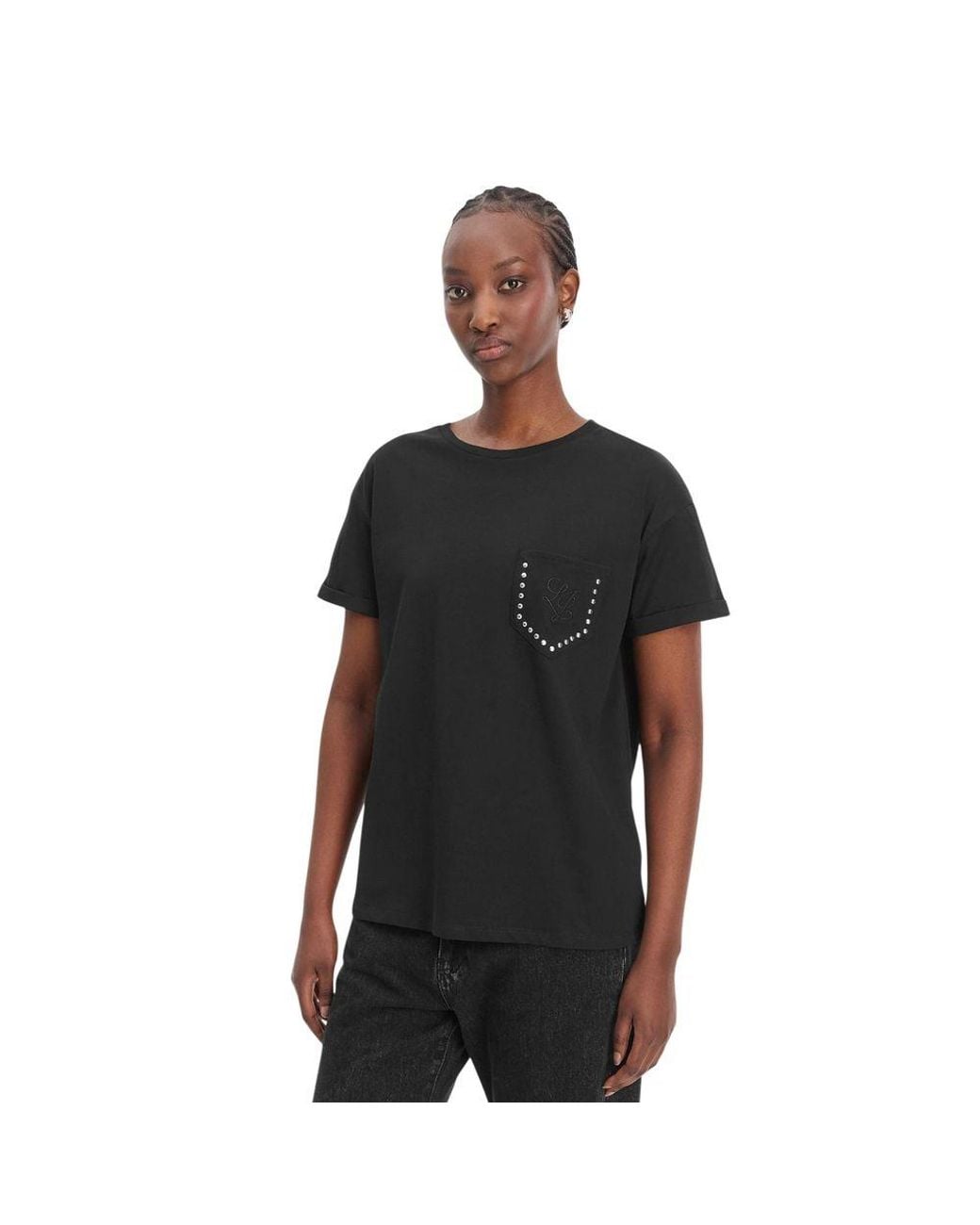 Liu Jo Black Cotton T-Shirt