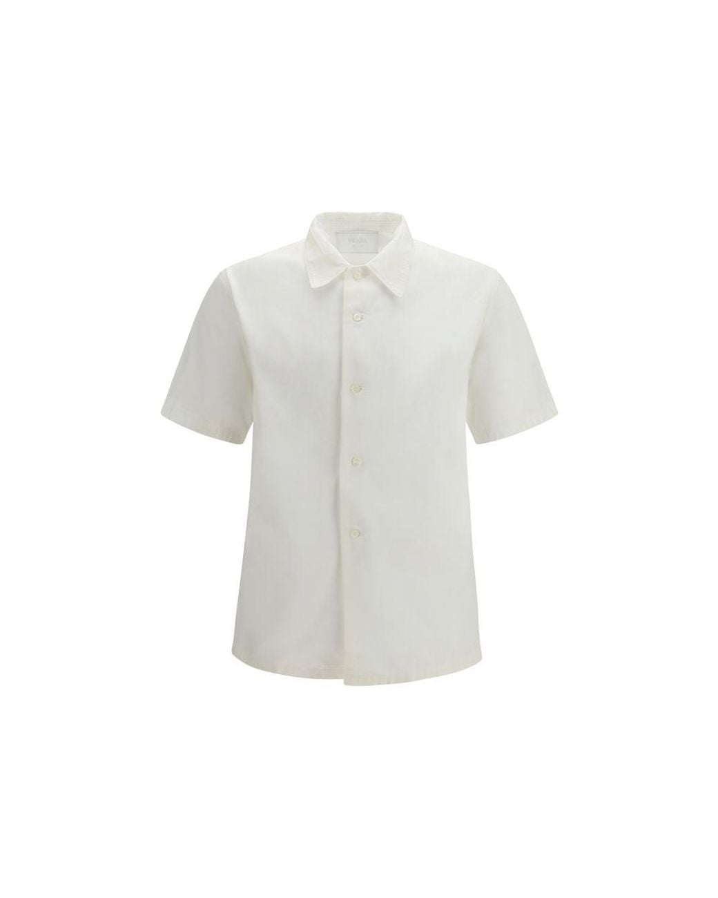 Prada White Cotton Dress Shirt for men
