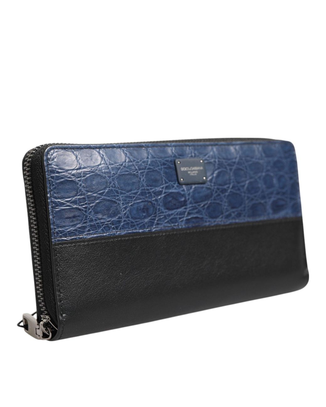 Dolce & Gabbana Blue Exotic Leather Continental Clutch Wallet for men