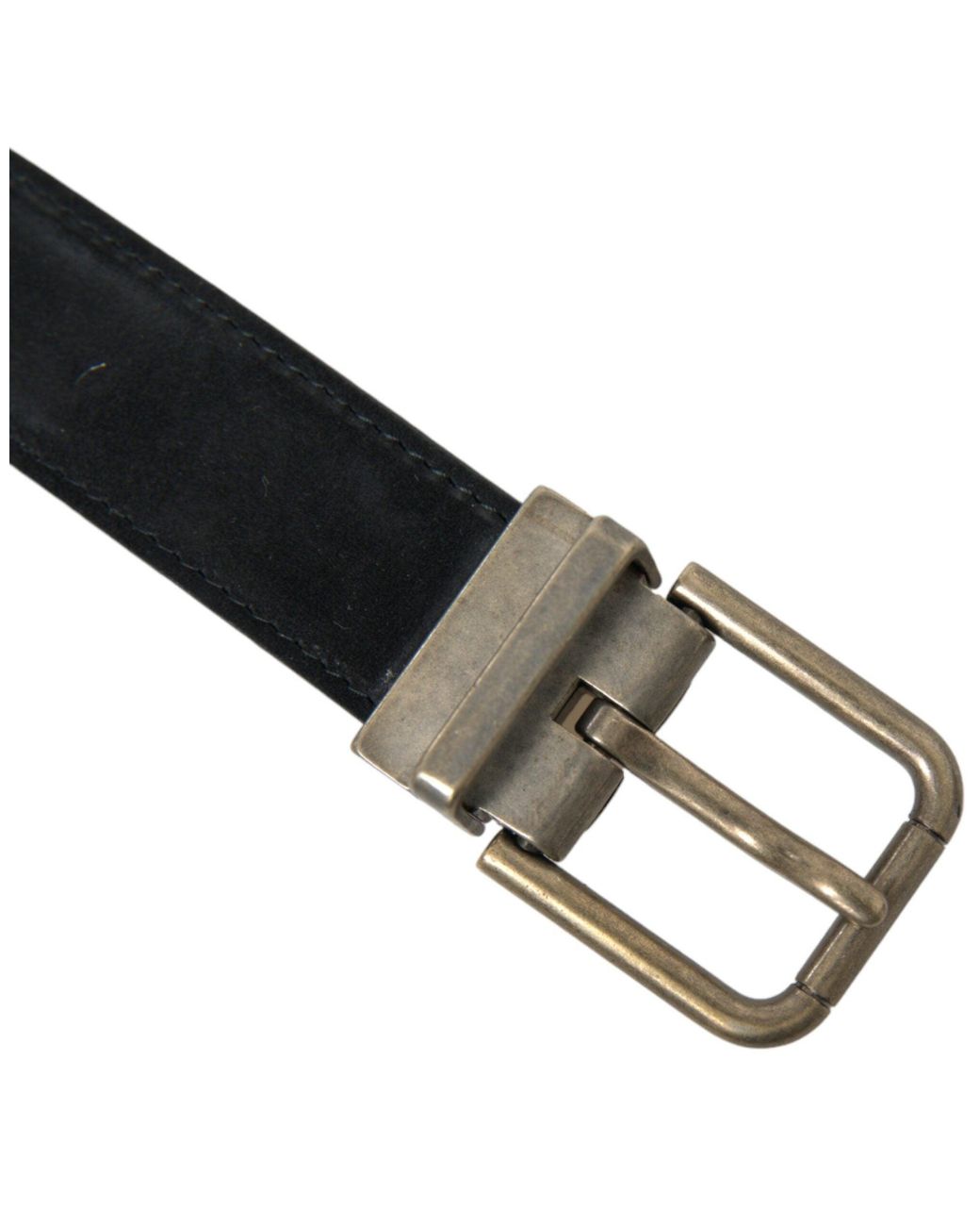 Dolce & Gabbana Black Elegant Suede Calf Leather Belt for men