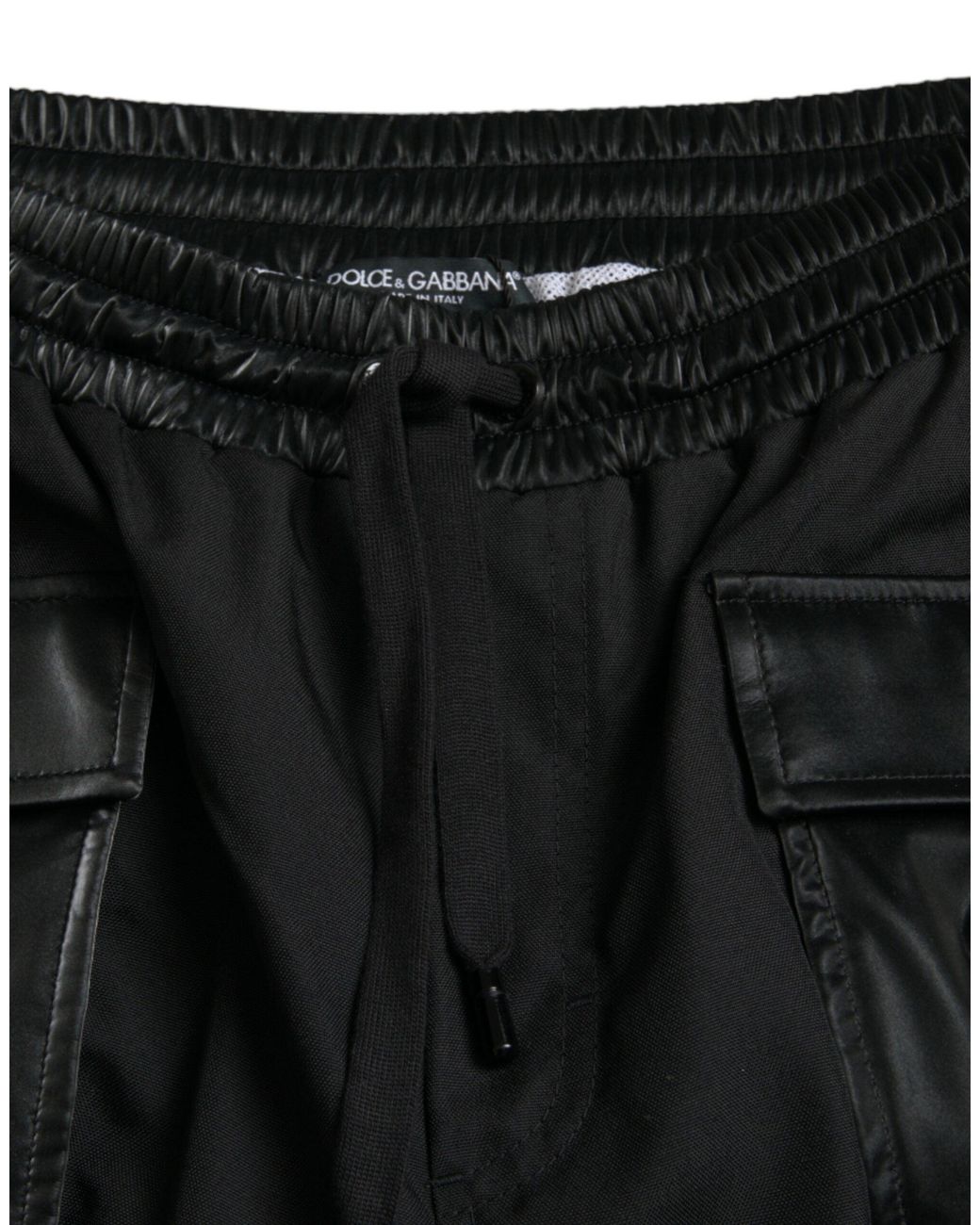 Dolce & Gabbana Black Nylon Cargo Jogger Sweatpants Pants for men