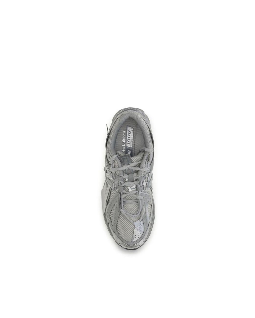 New Balance Gray Fabric Athletic Sneakers for men