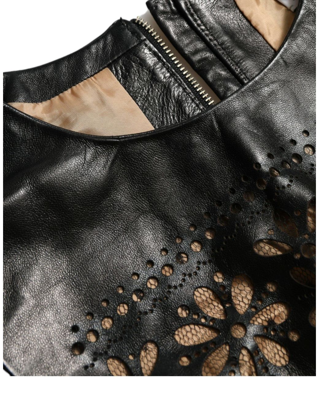 RED Valentino Shiny Black Nylon Cut Out A