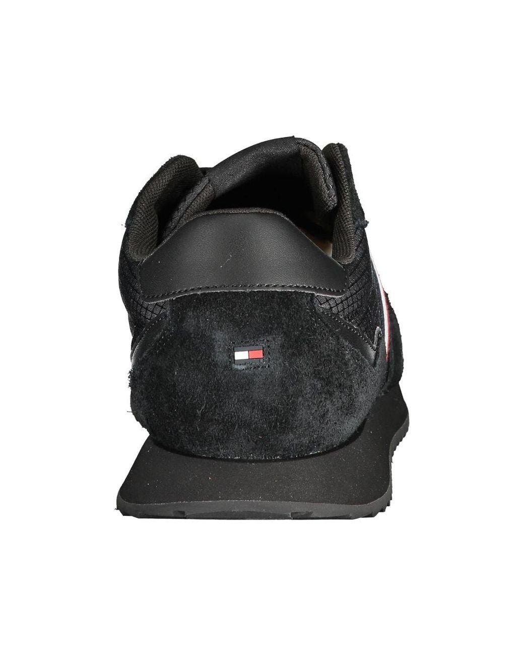 Tommy Hilfiger Black Eco-Friendly Lace-Up Sneakers for men