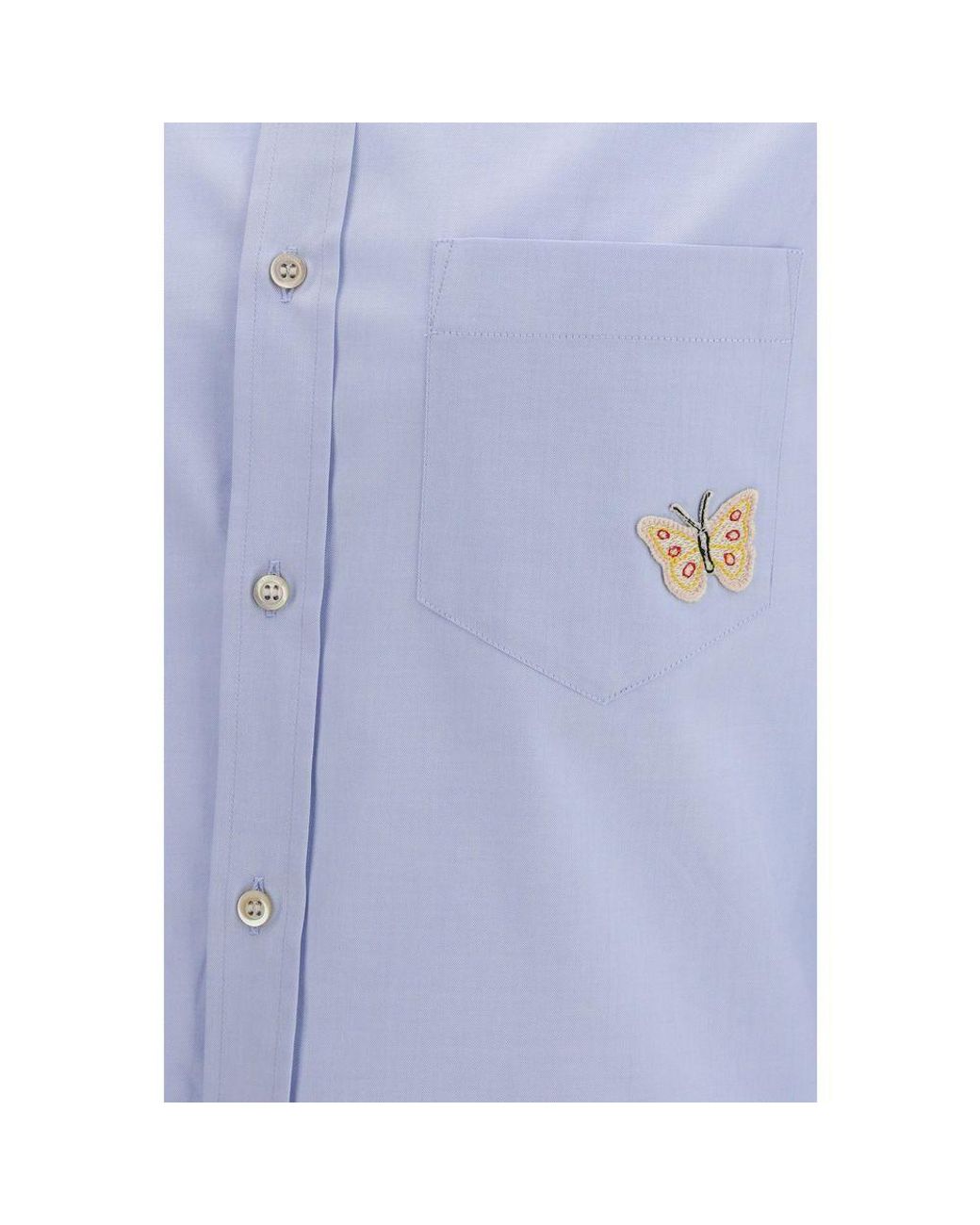 Valentino Garavani Blue Cotton Dress Shirt for men
