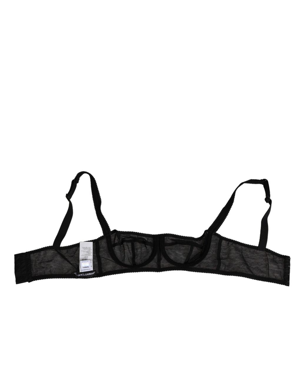 Dolce & Gabbana Black Floral Underwired Balconette Bra Underwear Co+21+Pa Clothing