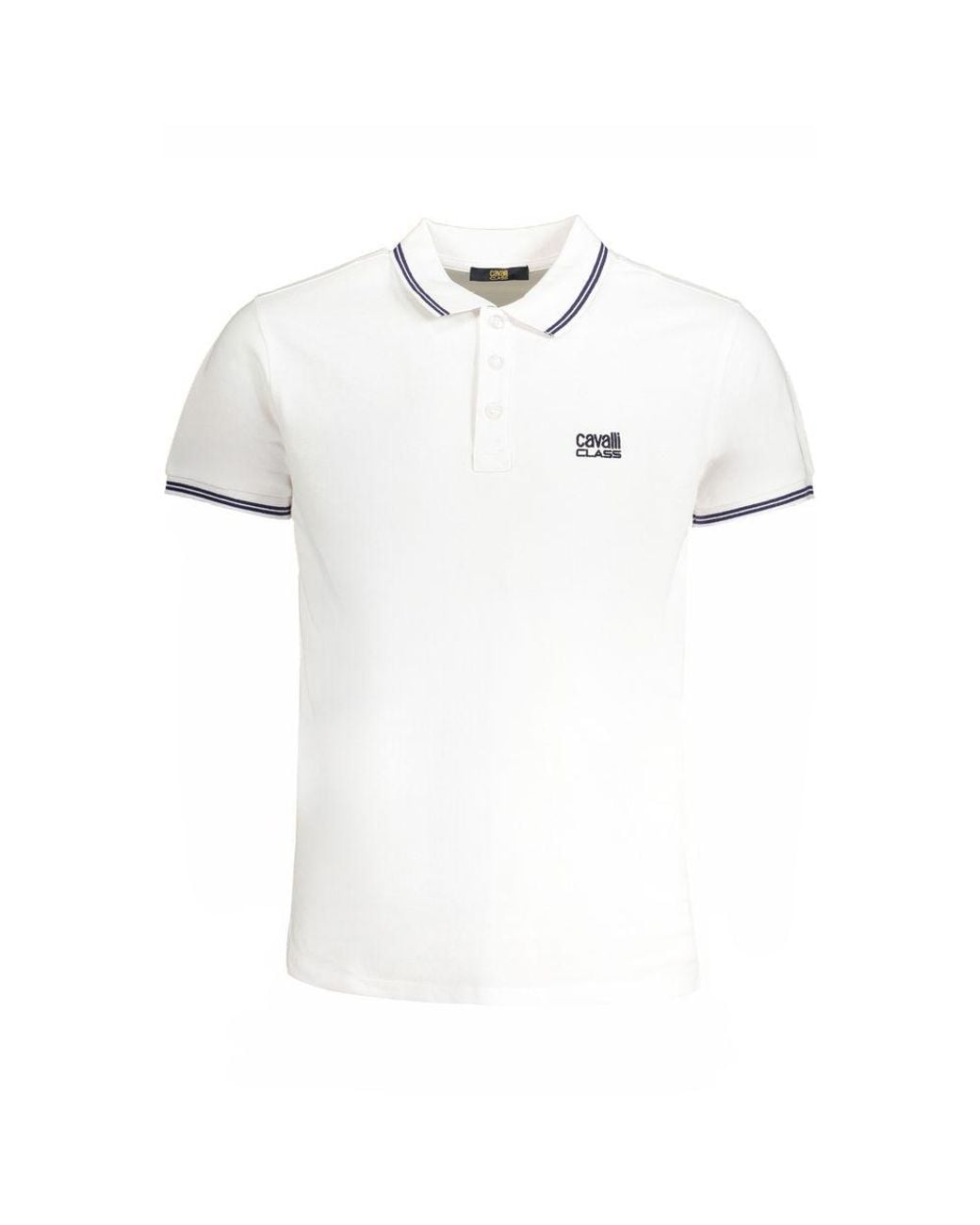 Roberto Cavalli White Cotton Polo for men