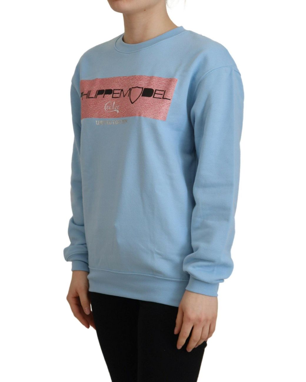 Philippe Model Blue Logo Printed Long Sleeves Sweater