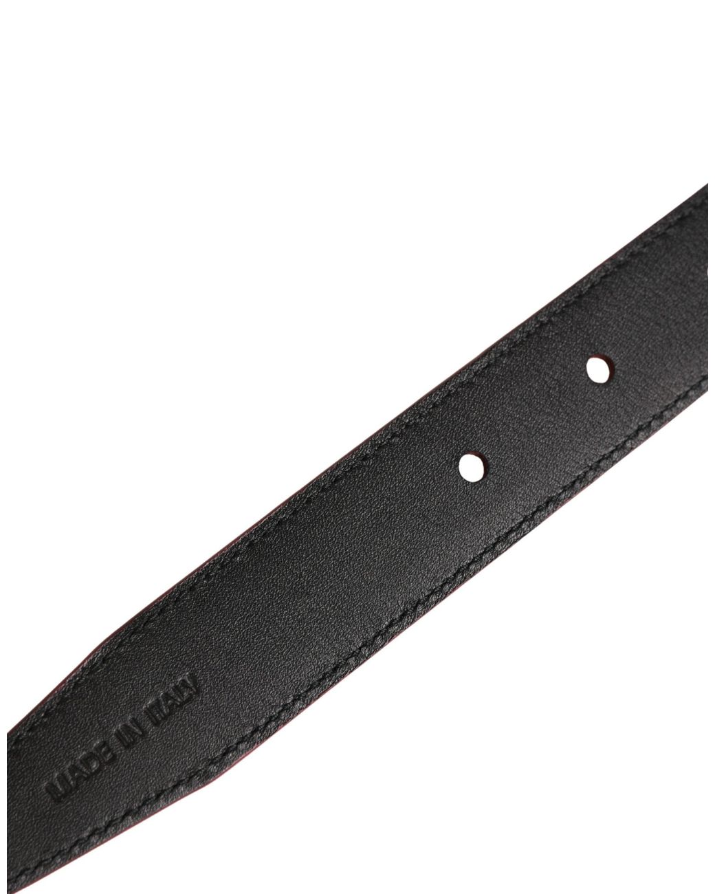 Dolce & Gabbana Pink Classic Leather Metal Buckle Belt Calf for men