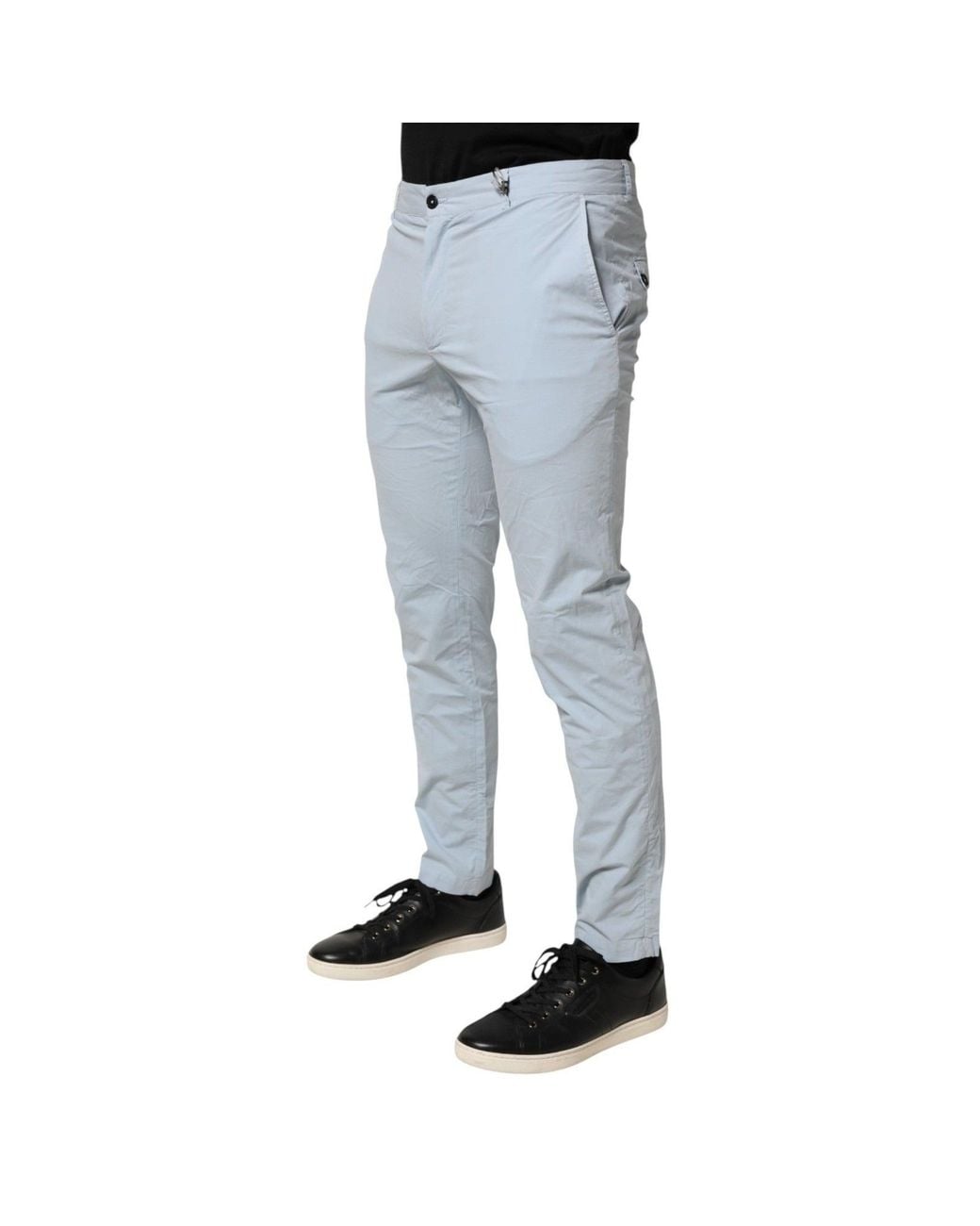 Daniele Alessandrini Light Blue Skinny Dress Trouser Pants for men