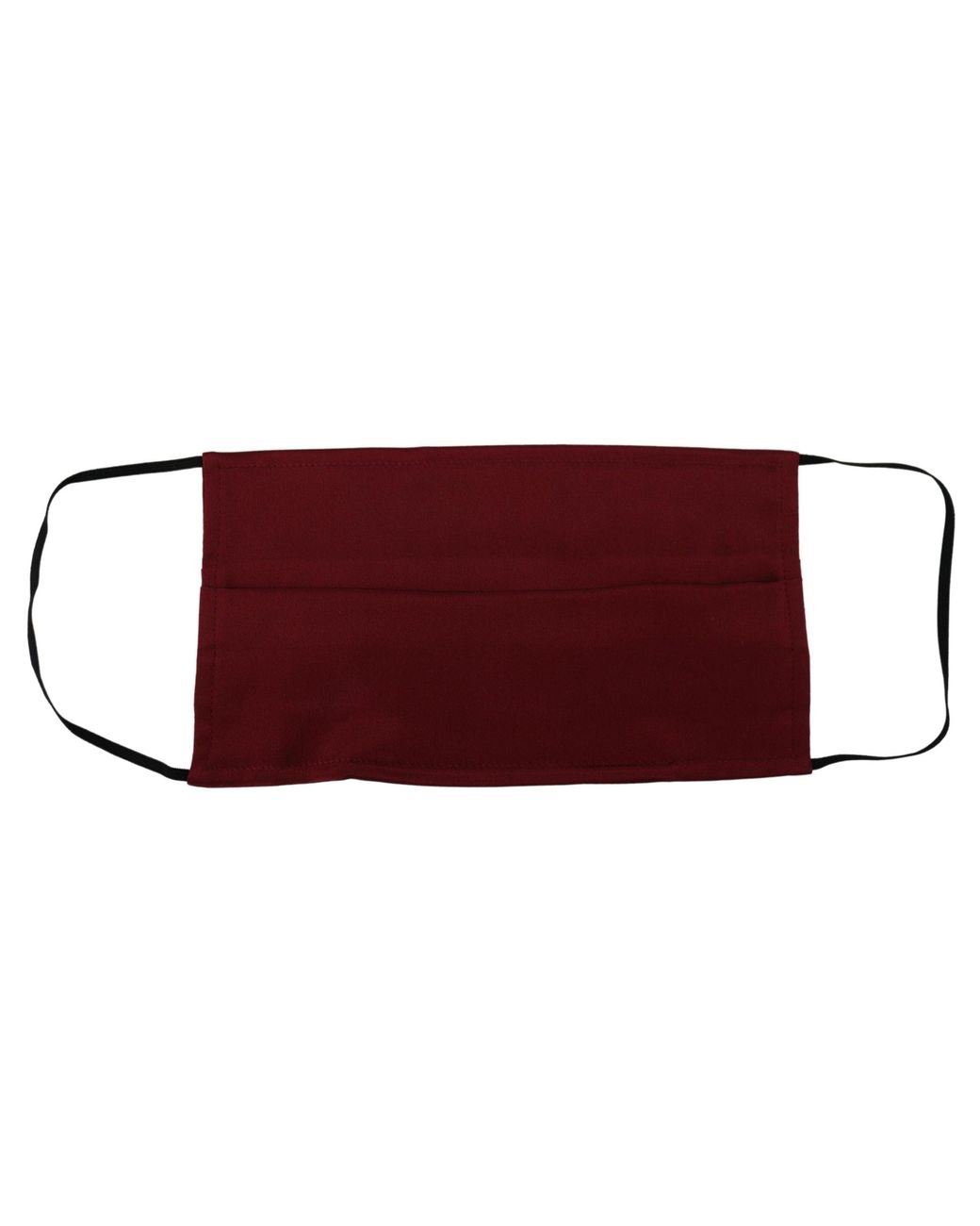 Dolce & Gabbana Red Silk Pleated Elastic Ear Strap Face Mask