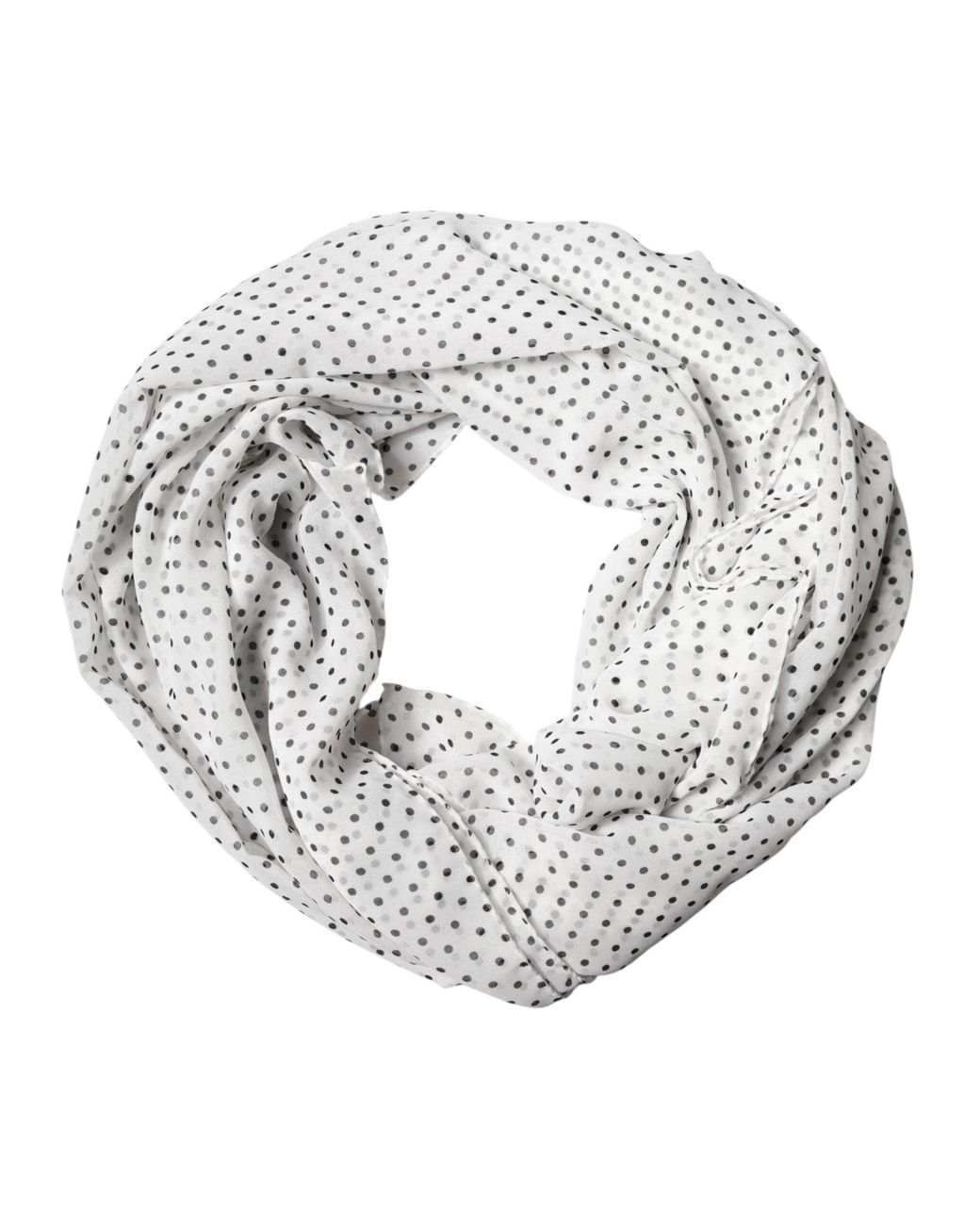 Dolce & Gabbana Metallic Polka Dot Polyester Shawl Scarf