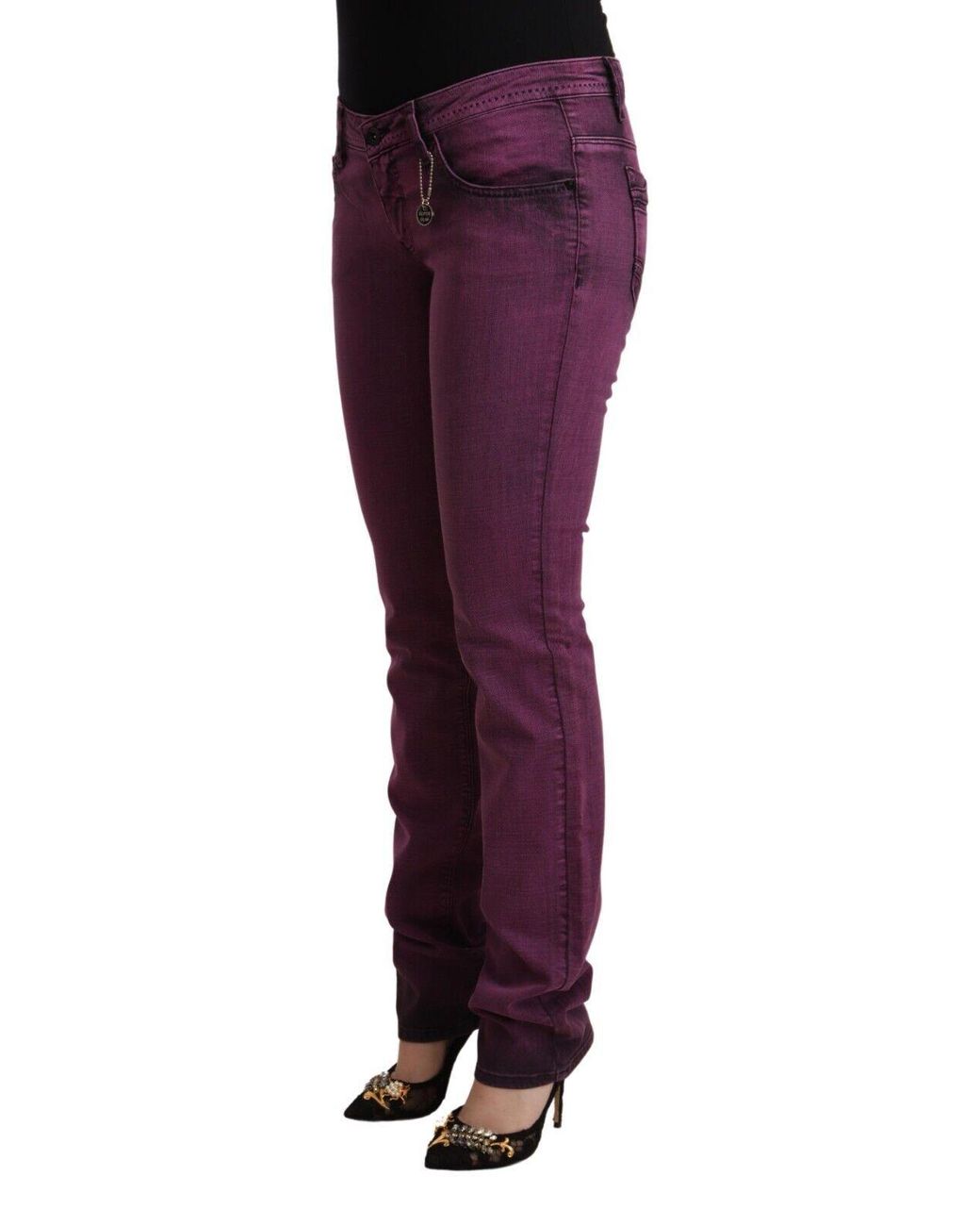 CoSTUME NATIONAL Purple Elegant Slim Fit Denim Jeans
