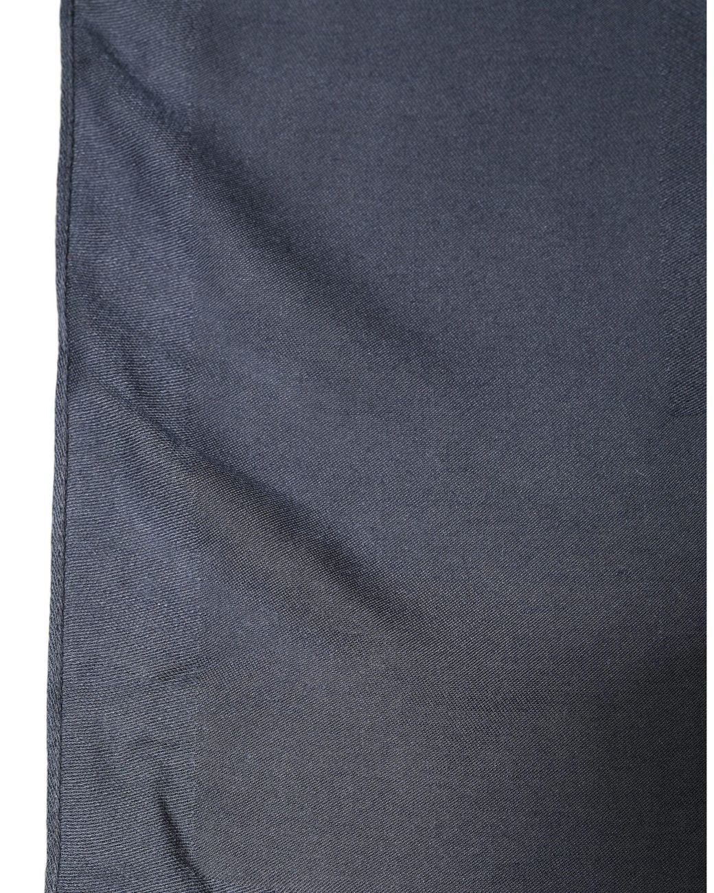 Dolce & Gabbana Dark Blue Modal Frayed Edge Lace Stole Scarf for men