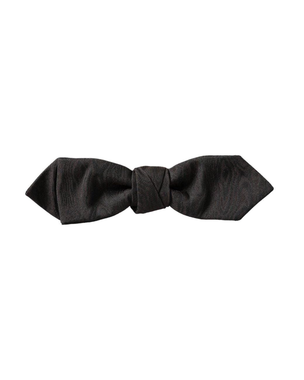 Dolce & Gabbana White Silk Adjustable Neck Bow Tie for men