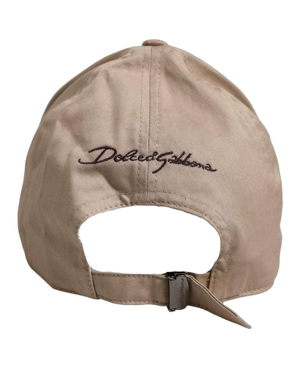 Dolce & Gabbana Natural Cotton Stretch Baseball Capello Hat for men