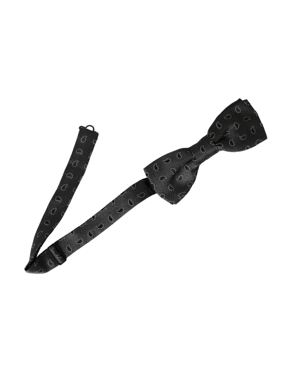 Dolce & Gabbana Brown Silk Patterned Adjustable Neck Bow Tie for men