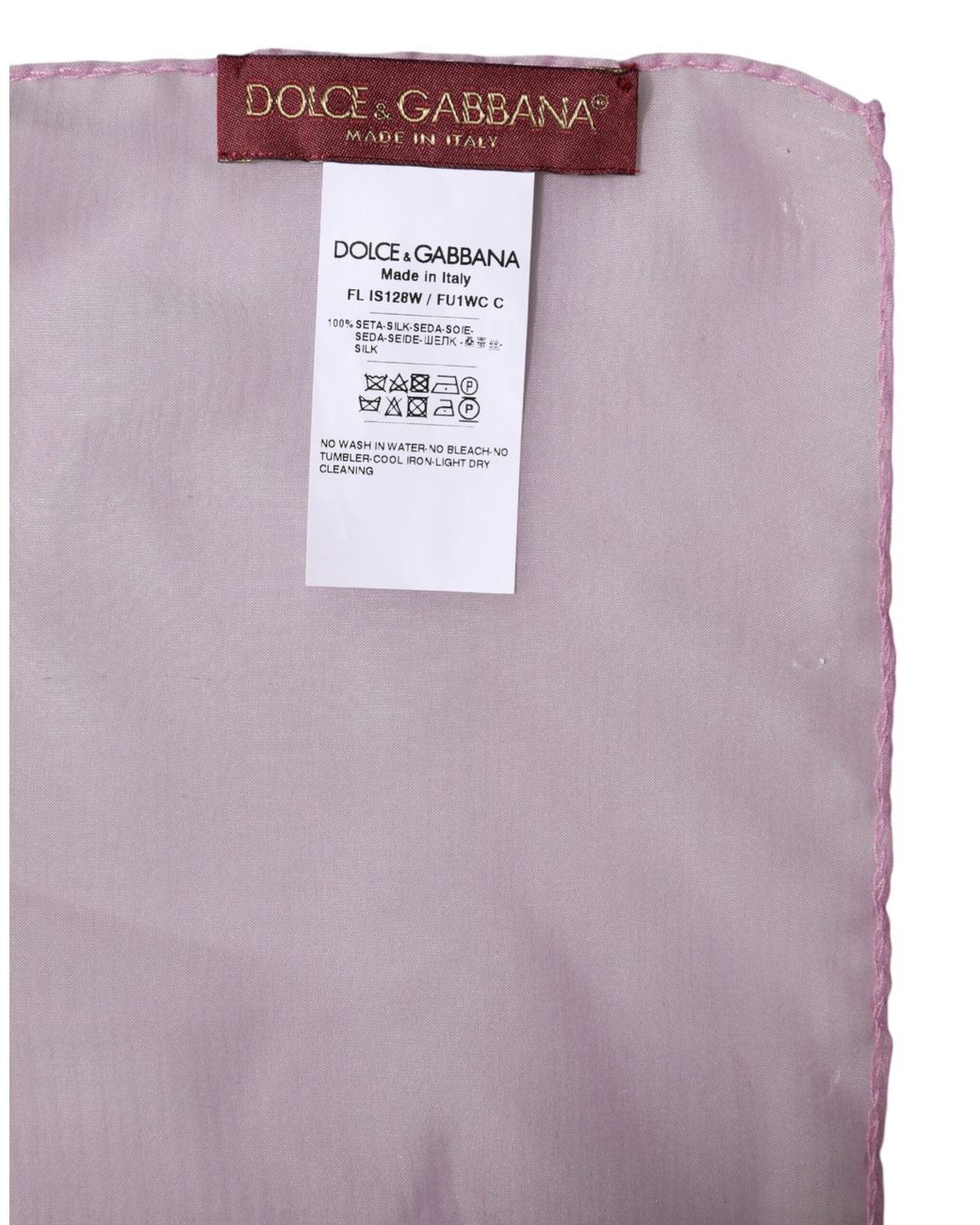 Dolce & Gabbana Pink Silk Rectangle Wrap Shawl Scarf