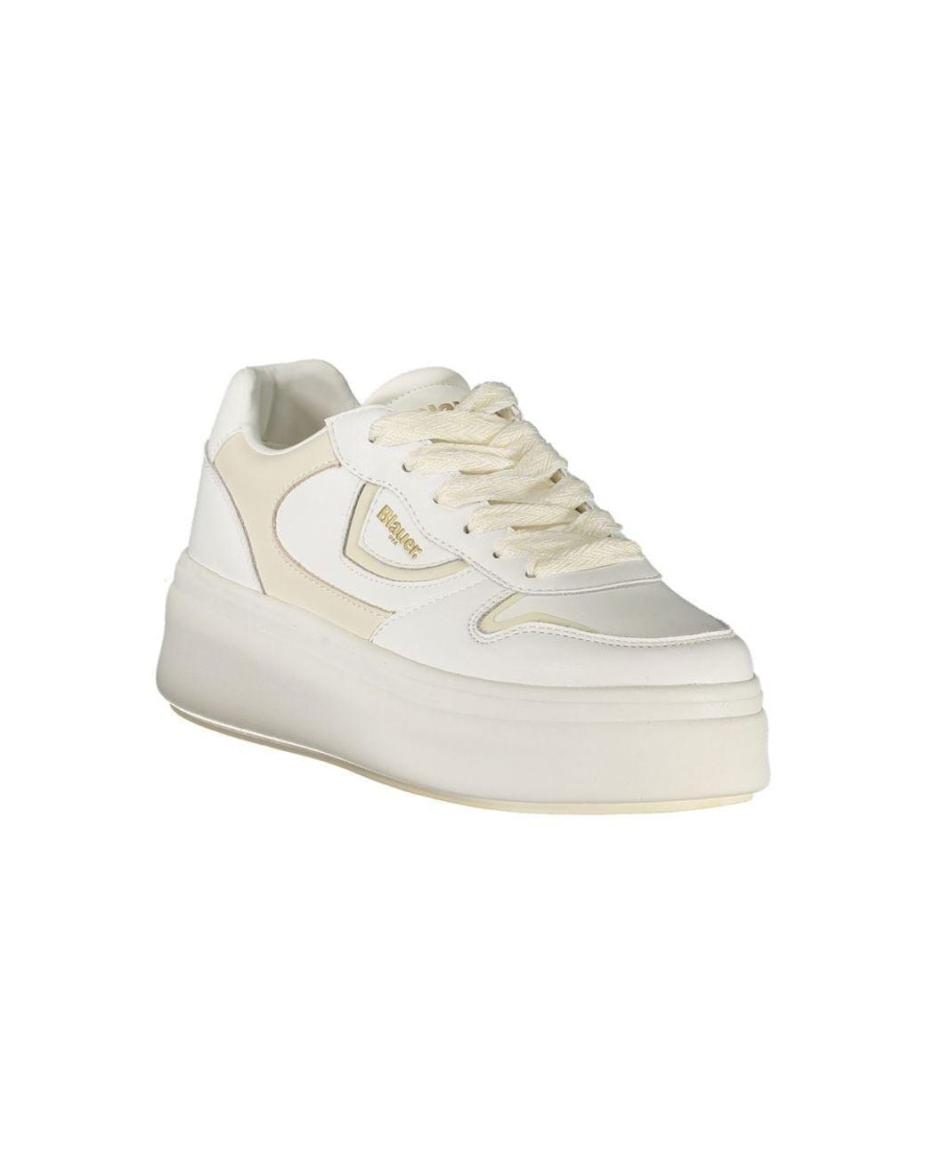 Blauer White Leather Sneaker