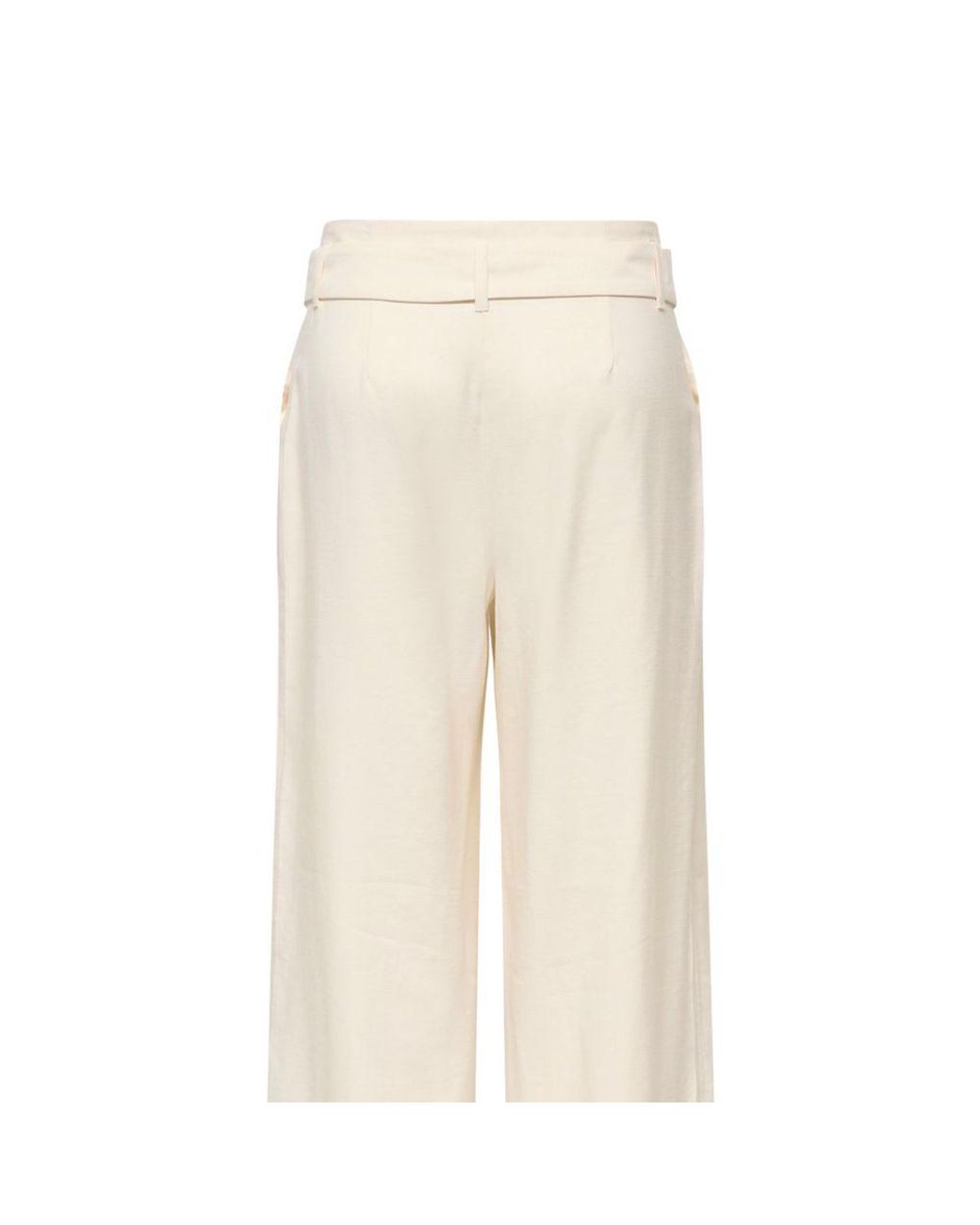 ONLY Natural Cream Polyester Dress Pants