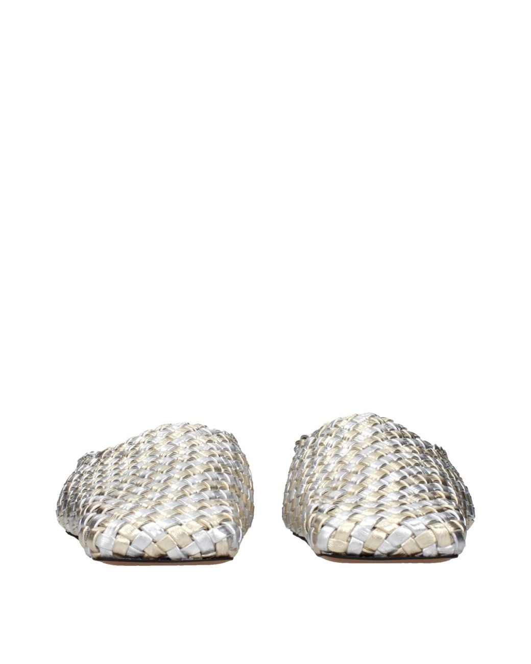 Stella McCartney Natural Gray Leather Slippers