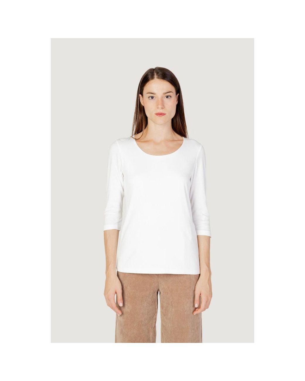 Street One White Cream Cotton Tops & T