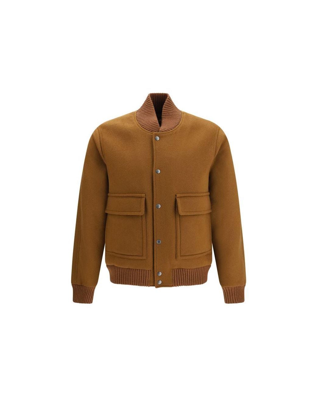 Woolrich Brown Wool Oves Aries Bomber for men