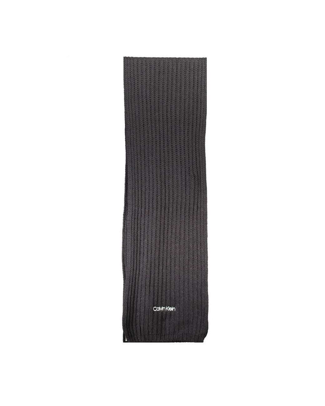 Calvin Klein Black Cotton Scarf