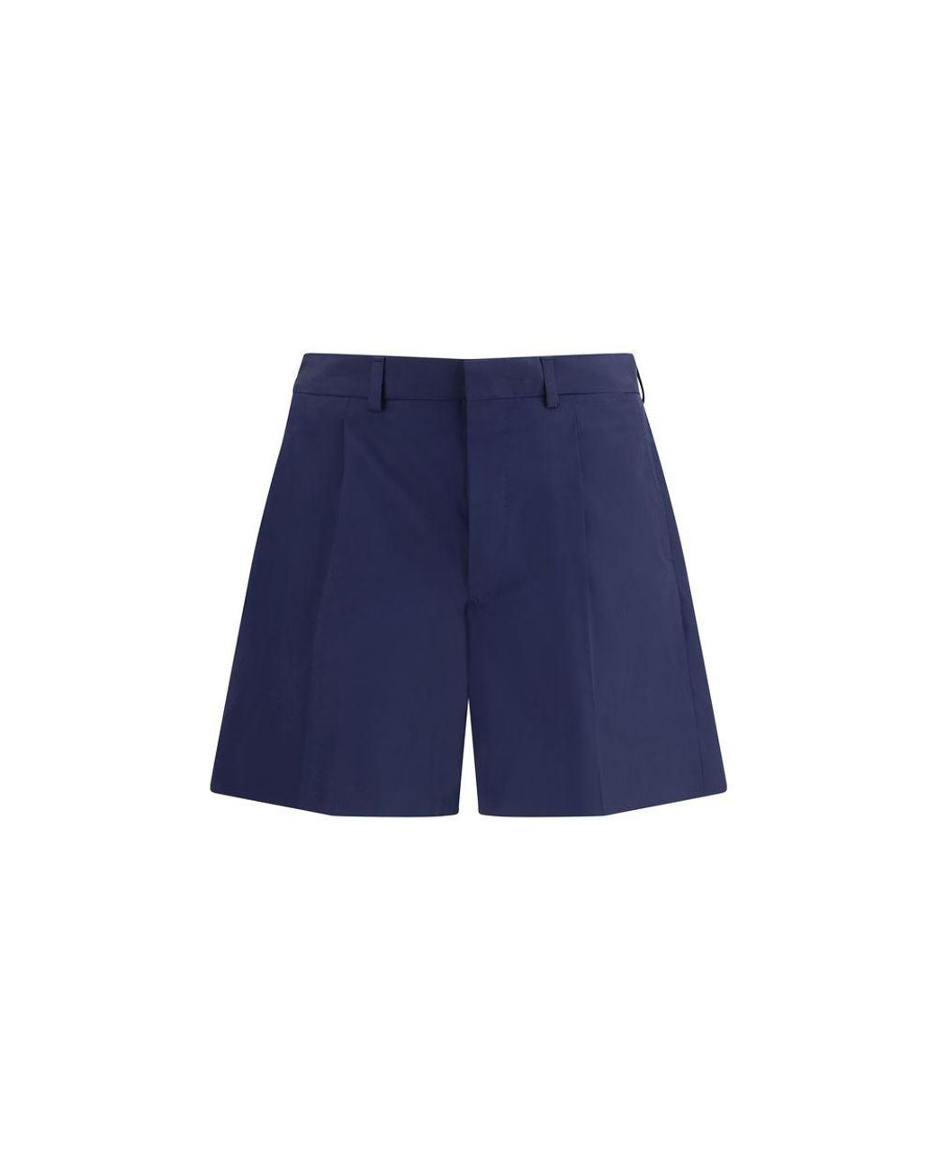 Prada Blue Cotton Bermuda Shorts for men