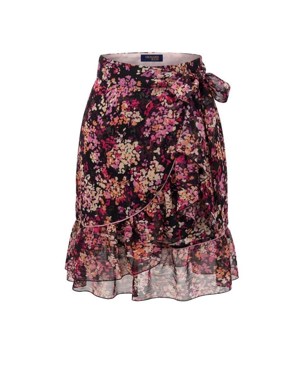 Trussardi Red Pink Polyester Skirt