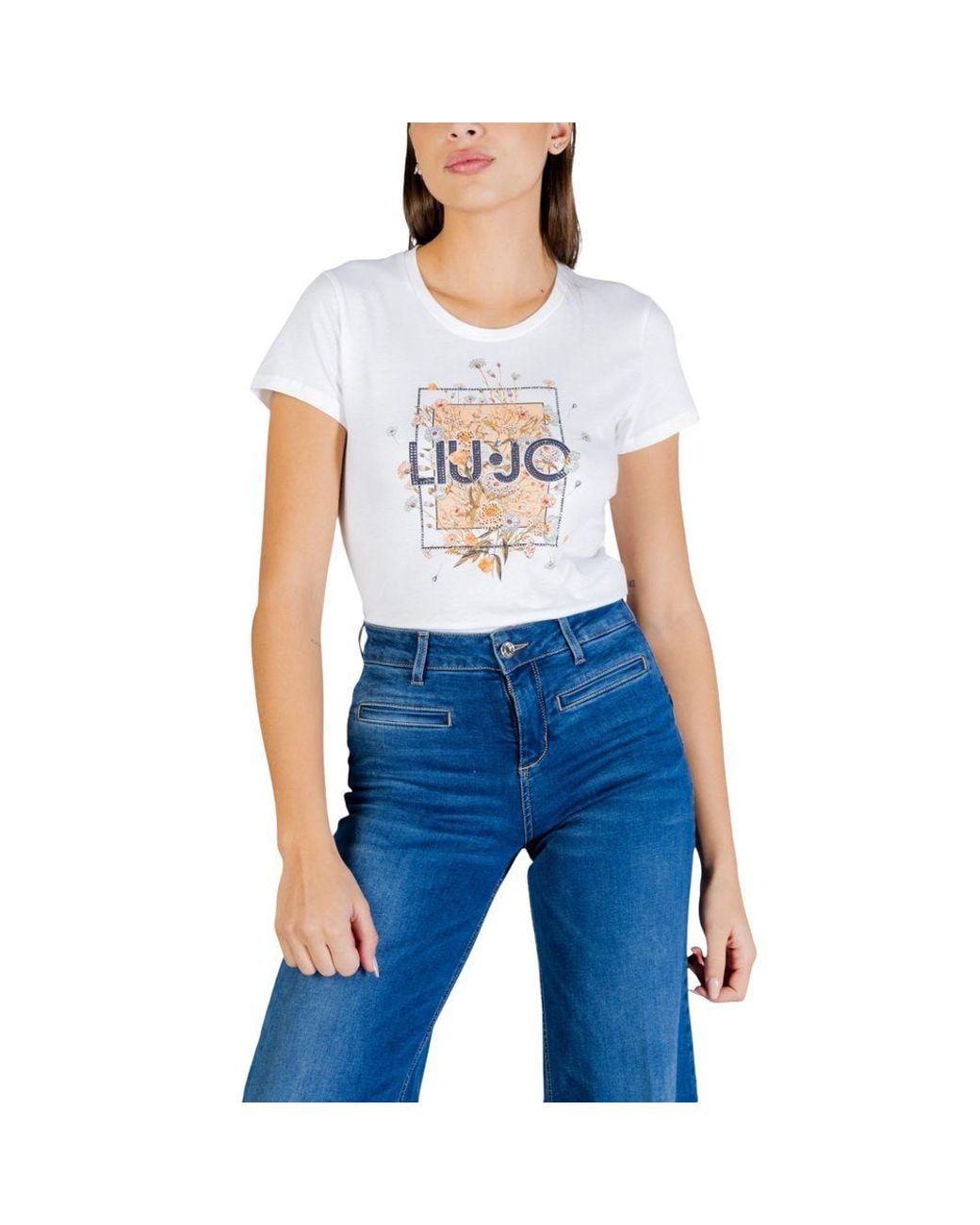 Liu Jo Blue Cotton T-Shirt