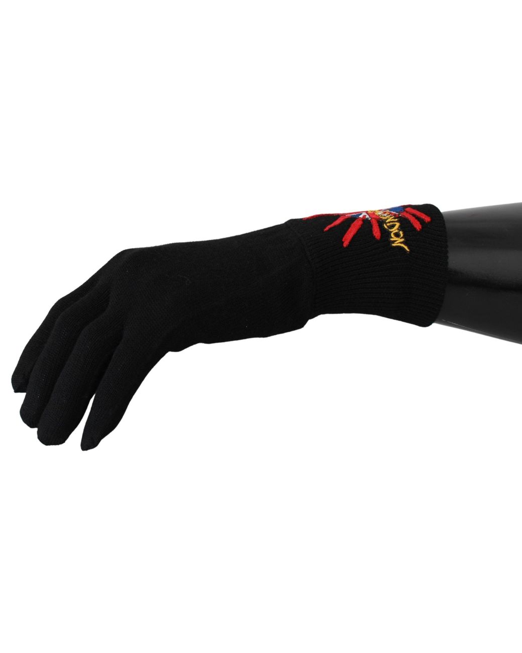 Dolce & Gabbana Black Elegant Virgin Wool Gloves for men