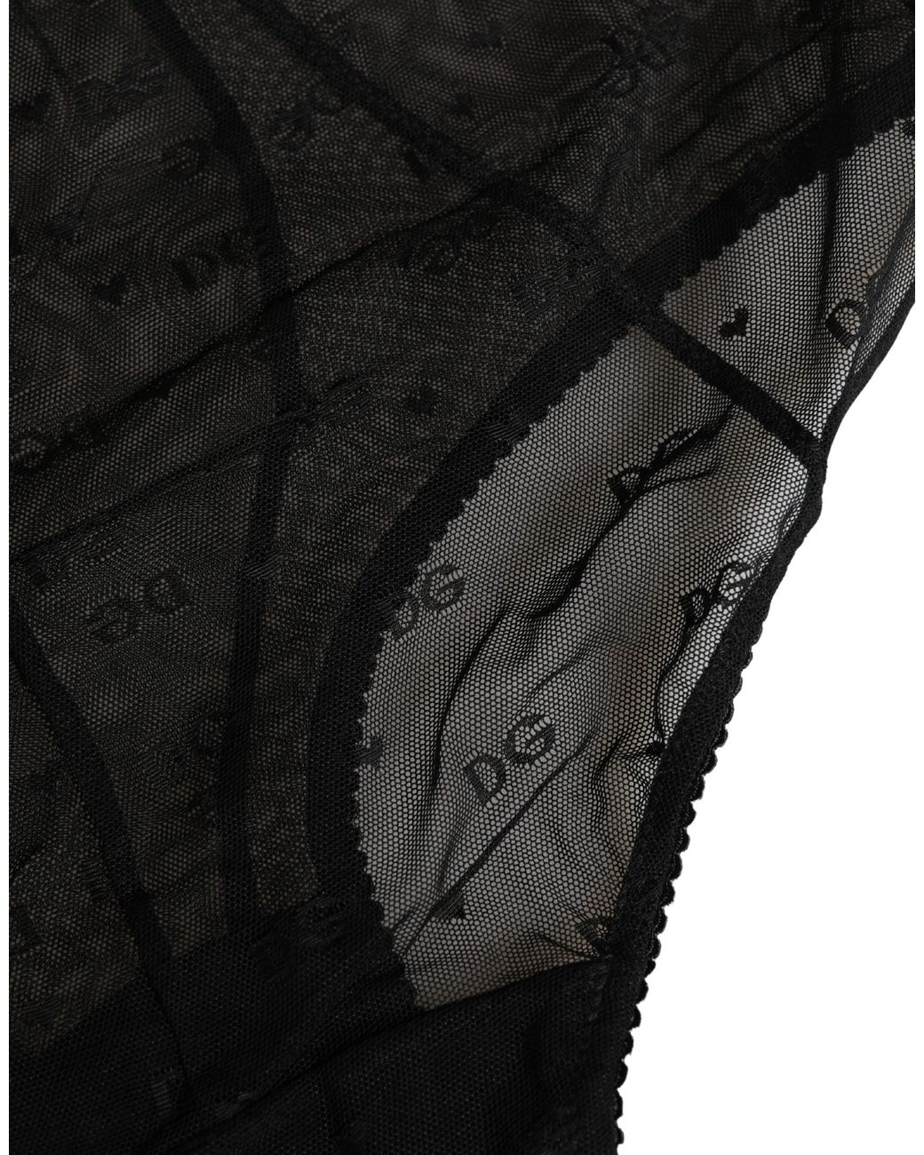 Dolce & Gabbana Black Nylon Stretch Slip Girdle Panty Underwear