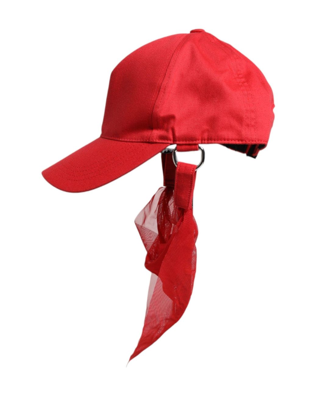 Dolce & Gabbana Red Cotton 6 Panels Baseball Cap