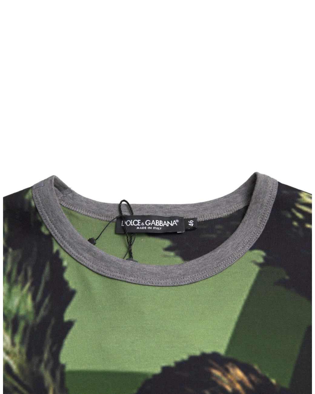 Dolce & Gabbana Green Gorilla Cotton Short Sleeves T for men