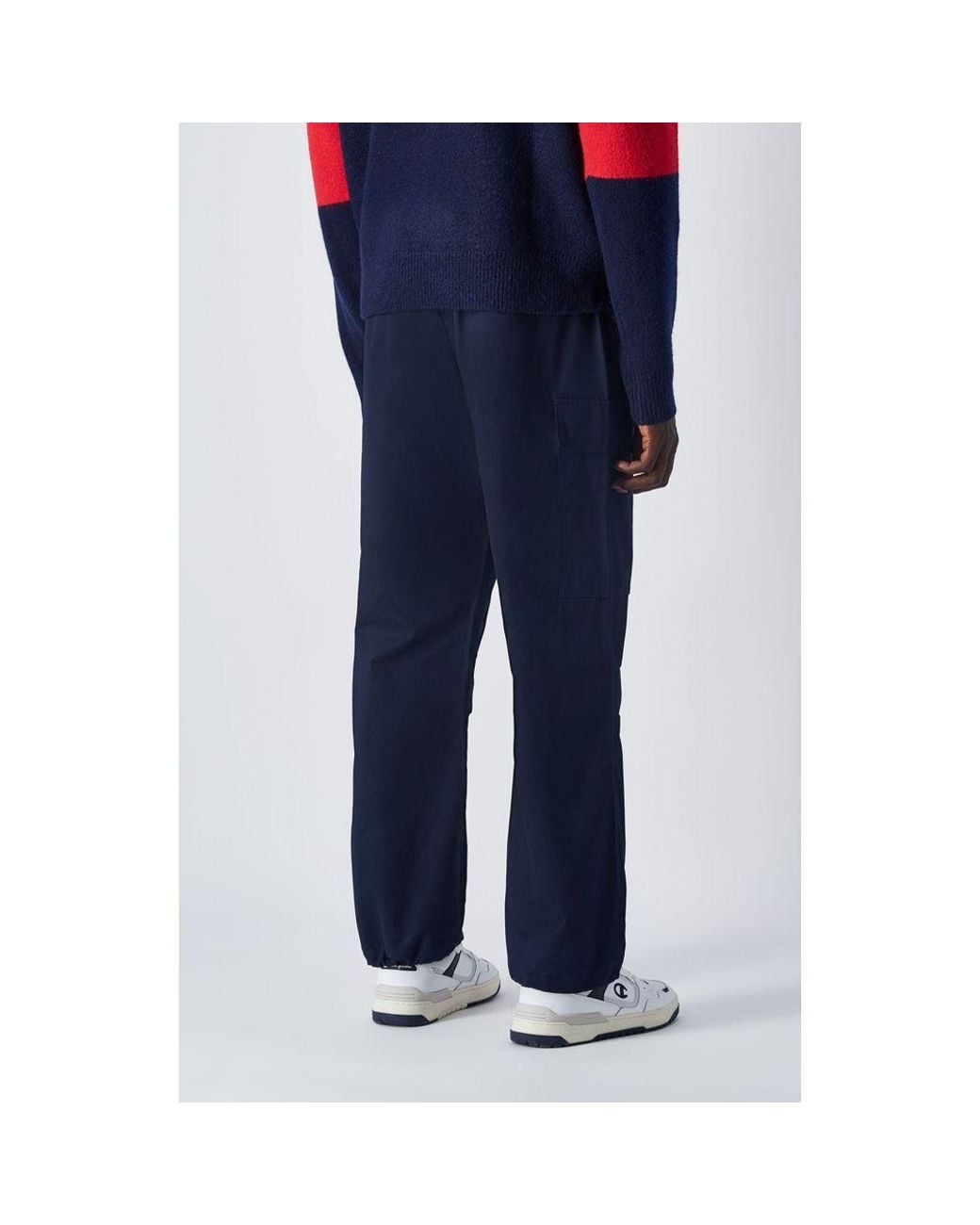 Champion Blue Cotton Cargo Pants for men