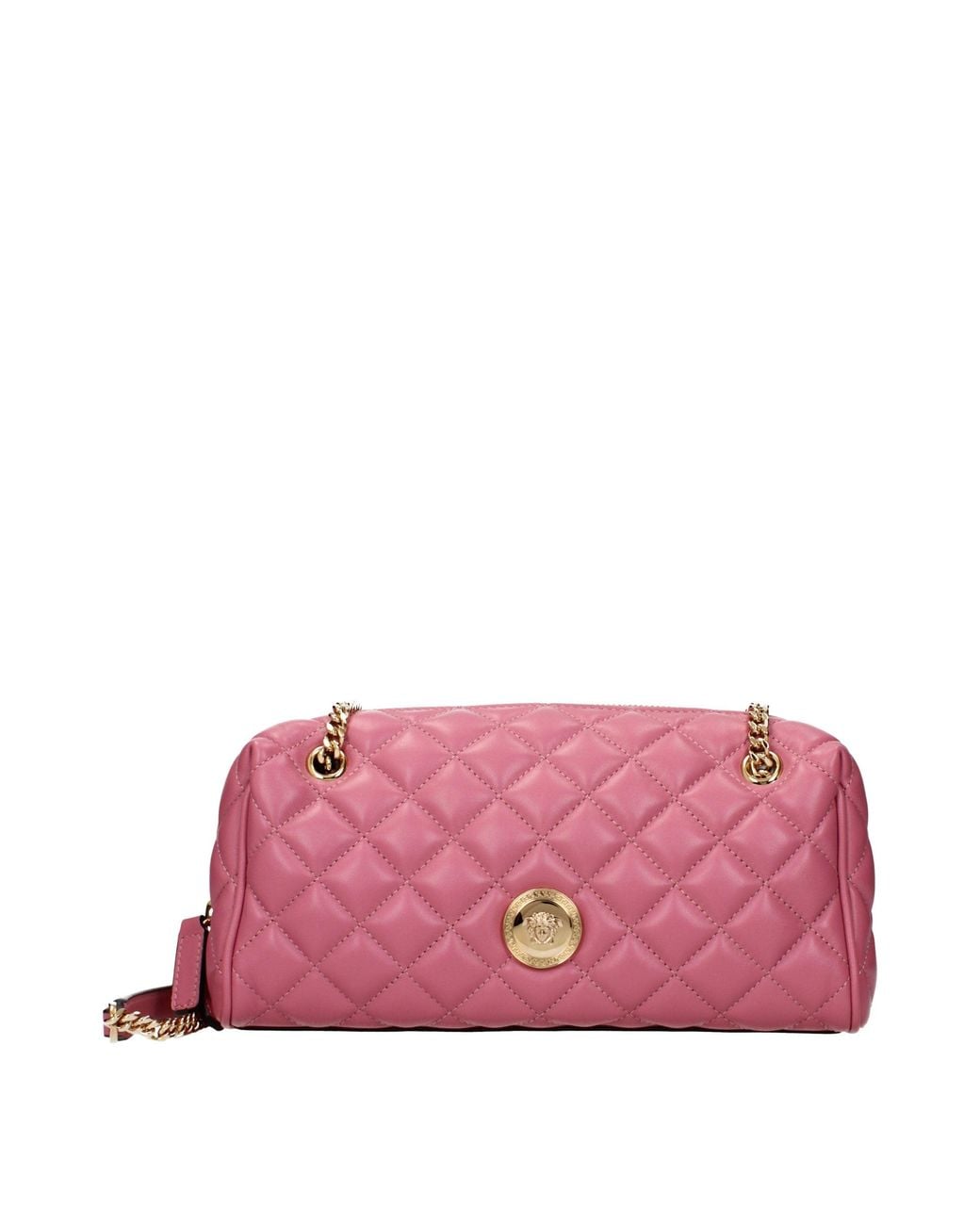 Versace Pink Leather Shoulder Bag