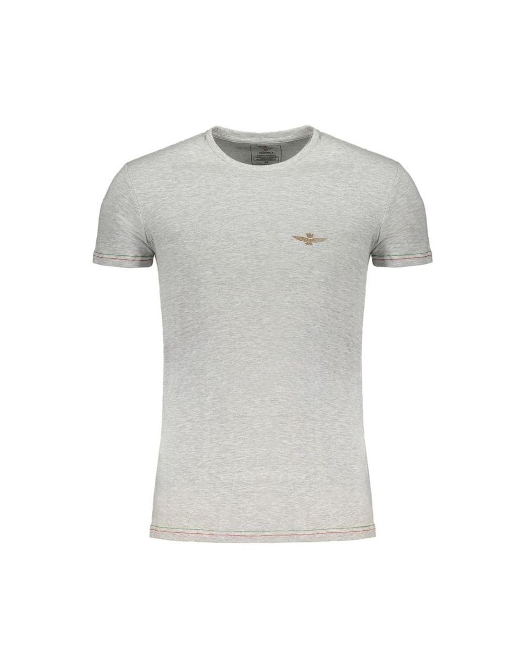 Aeronautica Militare Gray Cotton T-Shirt for men