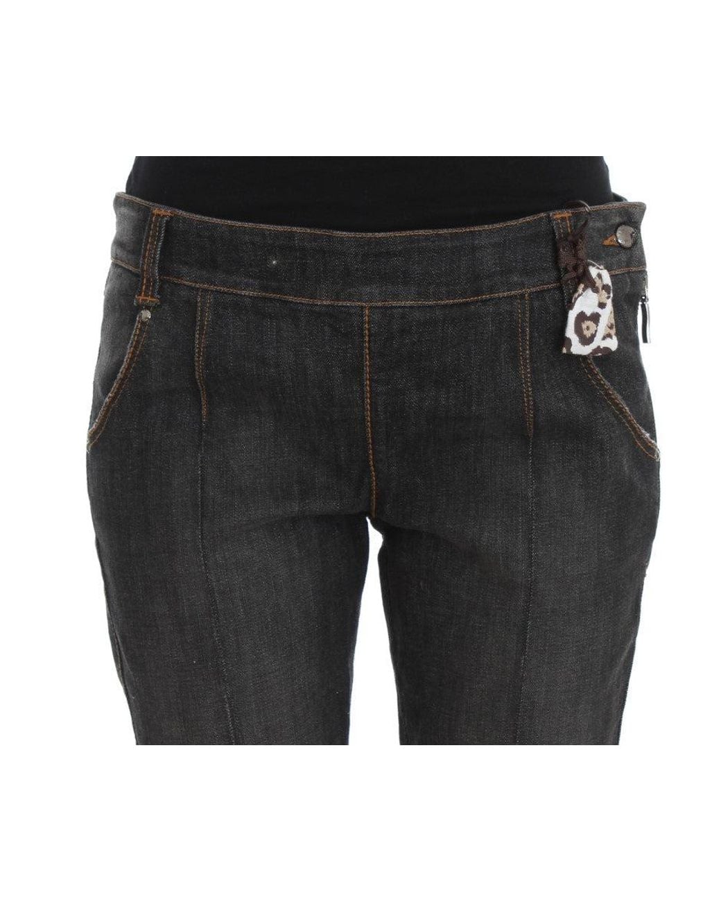 Ermanno Scervino Black Cotton Slim Fit Jeans