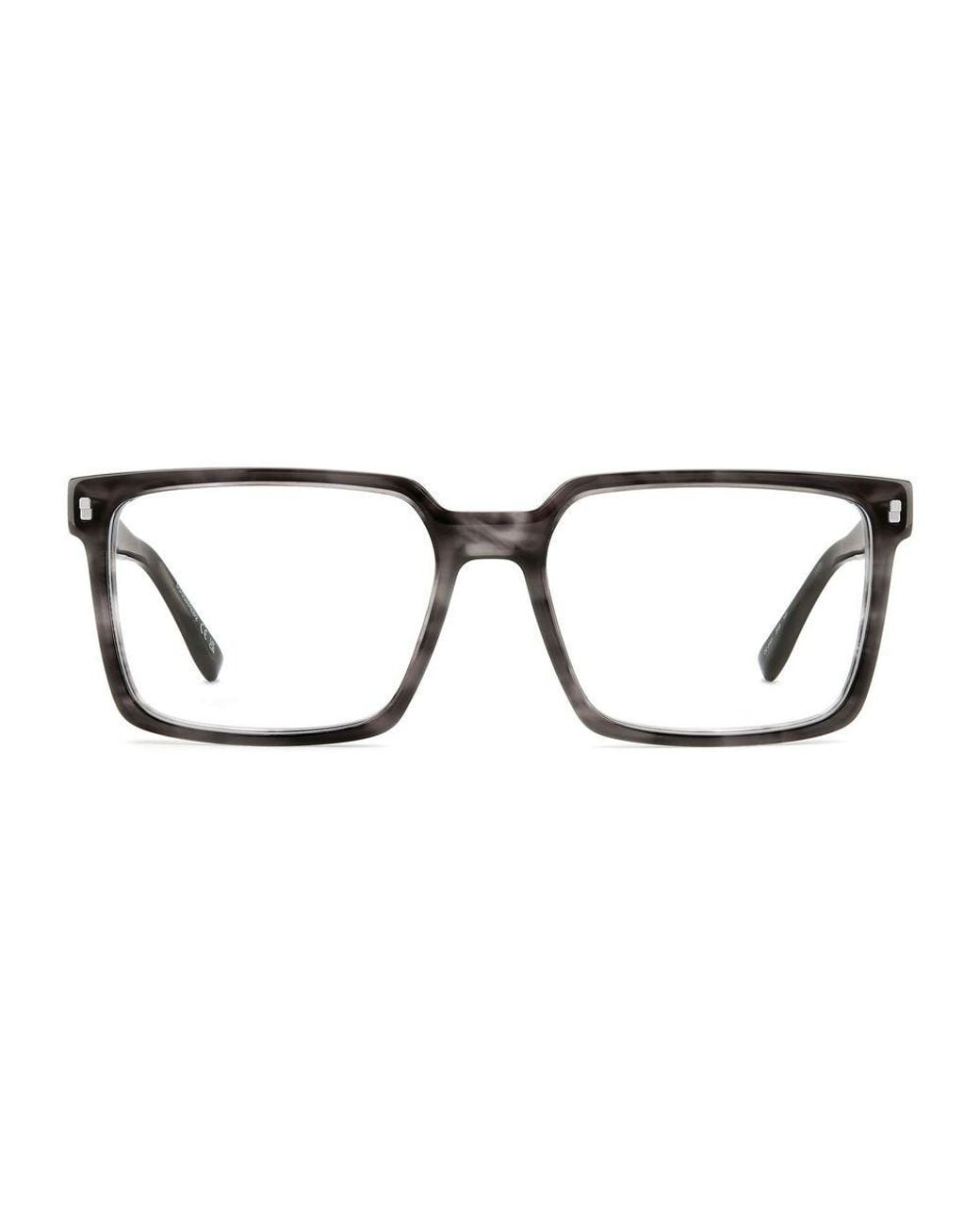 DSquared² Black Gray Acetate Glasses (frames) for men