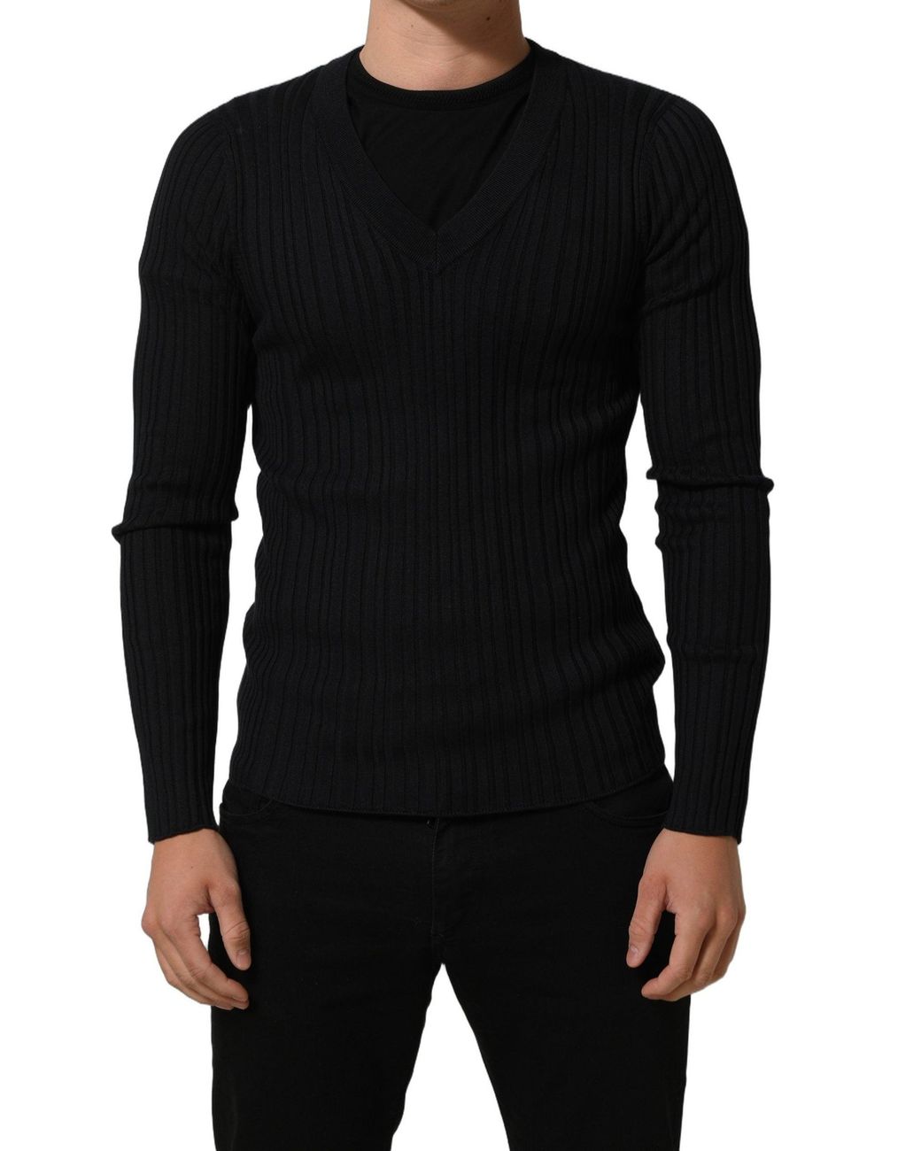 Dolce & Gabbana Black Silk Blend V for men